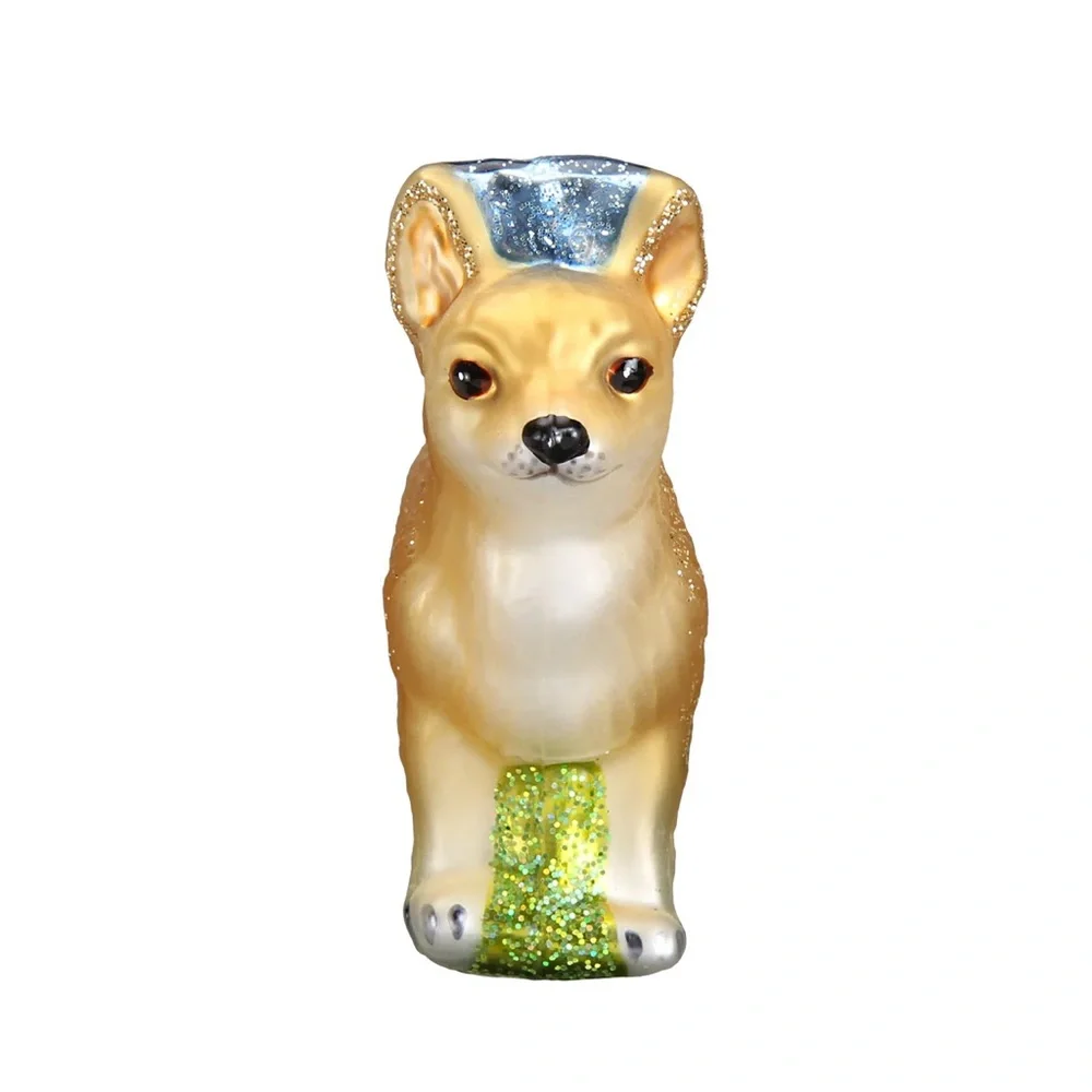 Old World Christmas ‘Chihuahua’ Glass Ornament New With Tags Never Displayed